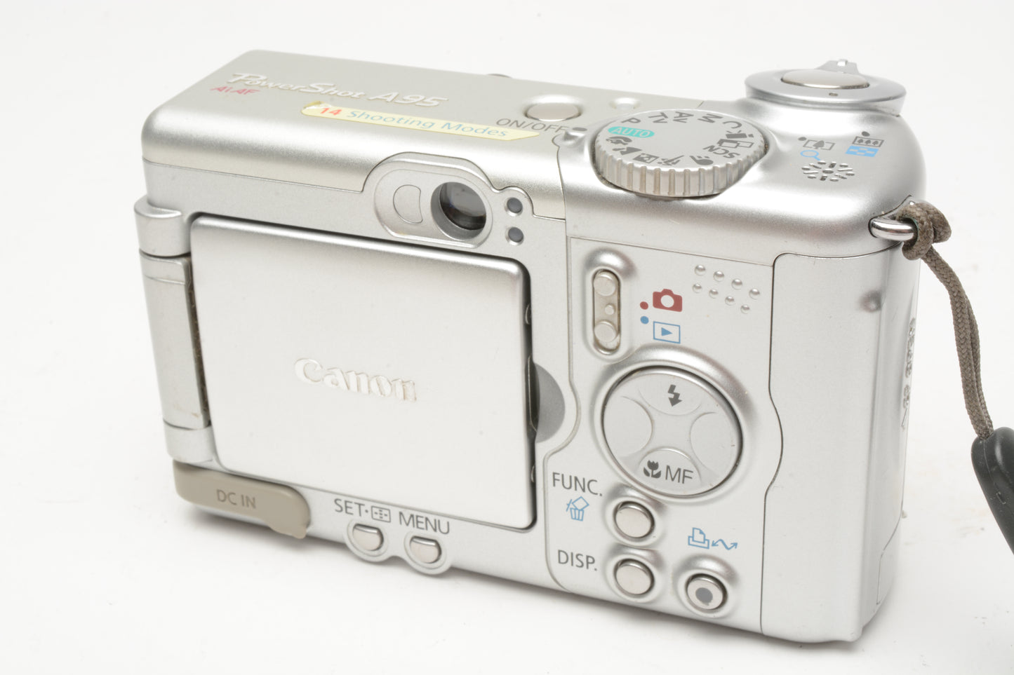 Canon Powershot A95 5MP Point&Shoot camera, Clean, tested, w/Case