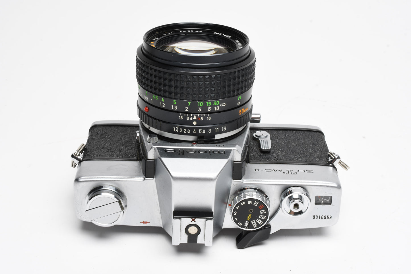 Minolta SRT MC-II SLR w/Rokkor-X 50mm f1.4 Lens, Strap, New Seals, Great!