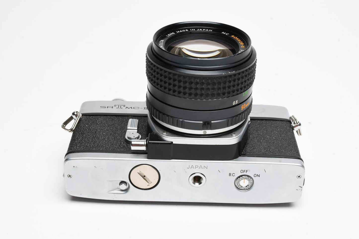 Minolta SRT MC-II SLR w/Rokkor-X 50mm f1.4 Lens, Strap, New Seals, Great!