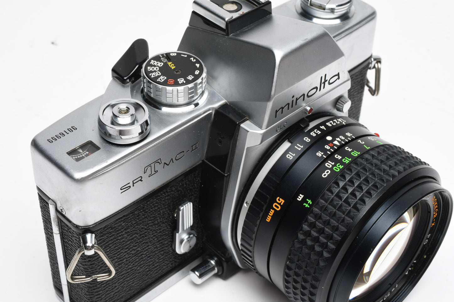 Minolta SRT MC-II SLR w/Rokkor-X 50mm f1.4 Lens, Strap, New Seals, Great!