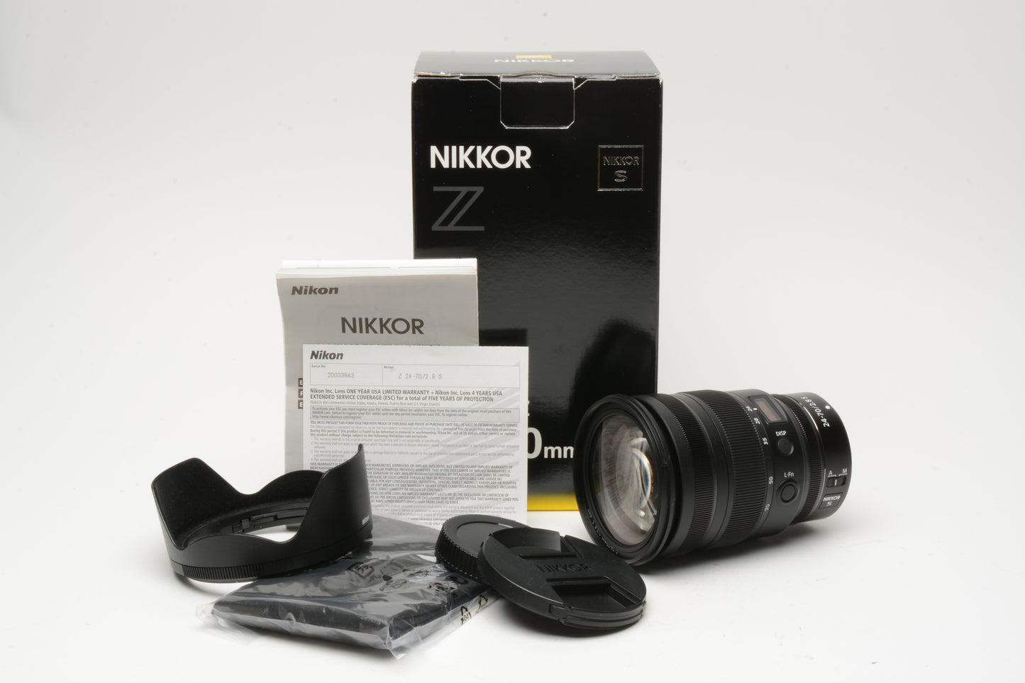Nikon Nikkor Z 24-70mm f2.8S USA Version, Mint, Boxed