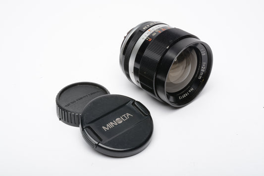 Tamron 28mm F2.8 MF Lens for Minolta MD Mount, Nice & Clean, Caps