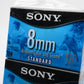 2X Sony 8mm P6-120MPL Video 8 tape