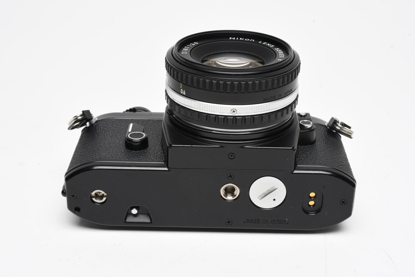 Nikon EM 35mm SLR w/Nikon Series E 50mm f1.8 Lens, Strap, Manual, 1A Filter, New Seals!