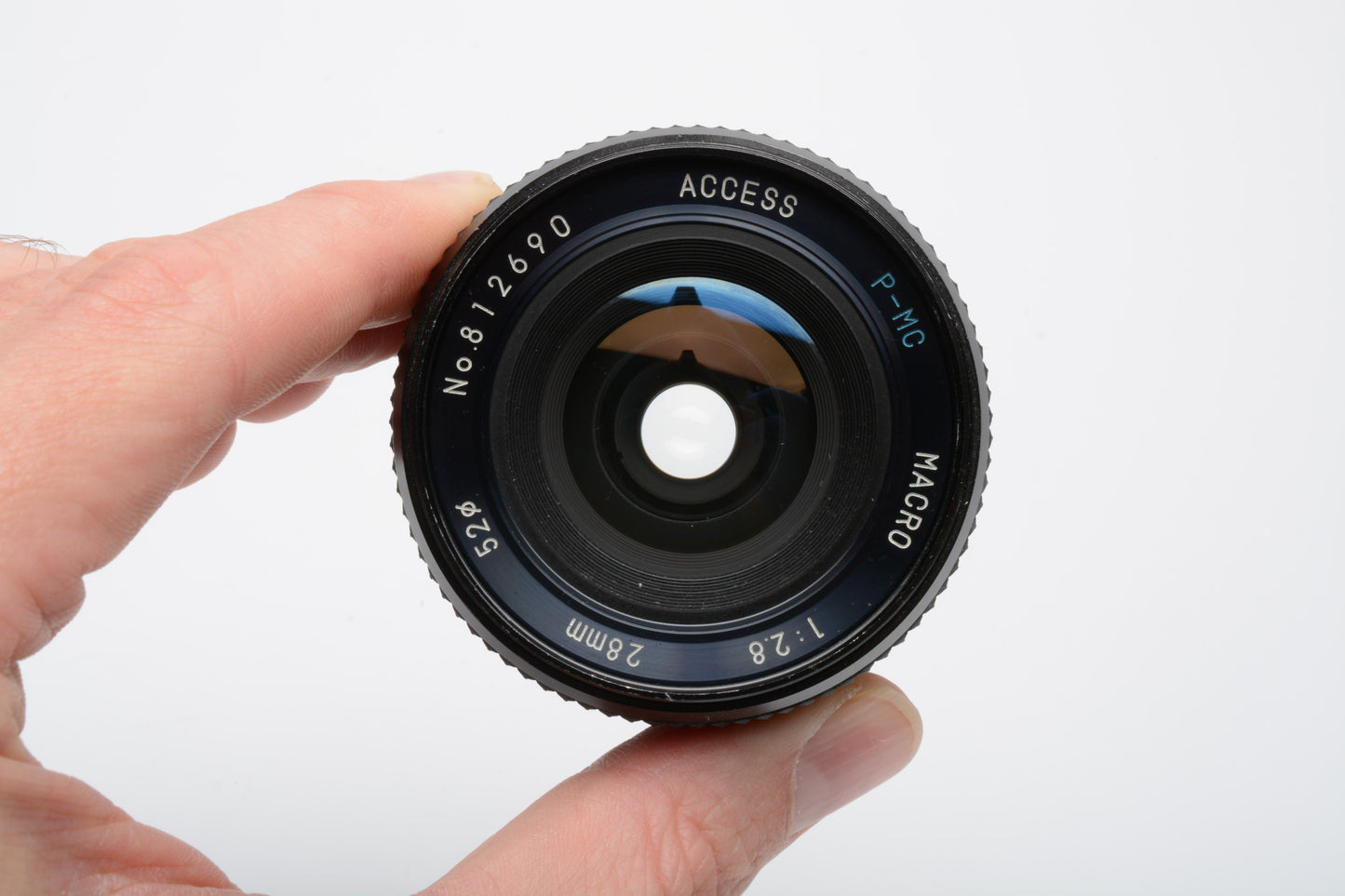 Access P-MC 28mm F2.8 Macro MF Lens for Minolta MD Mount, Nice & Clean, Caps