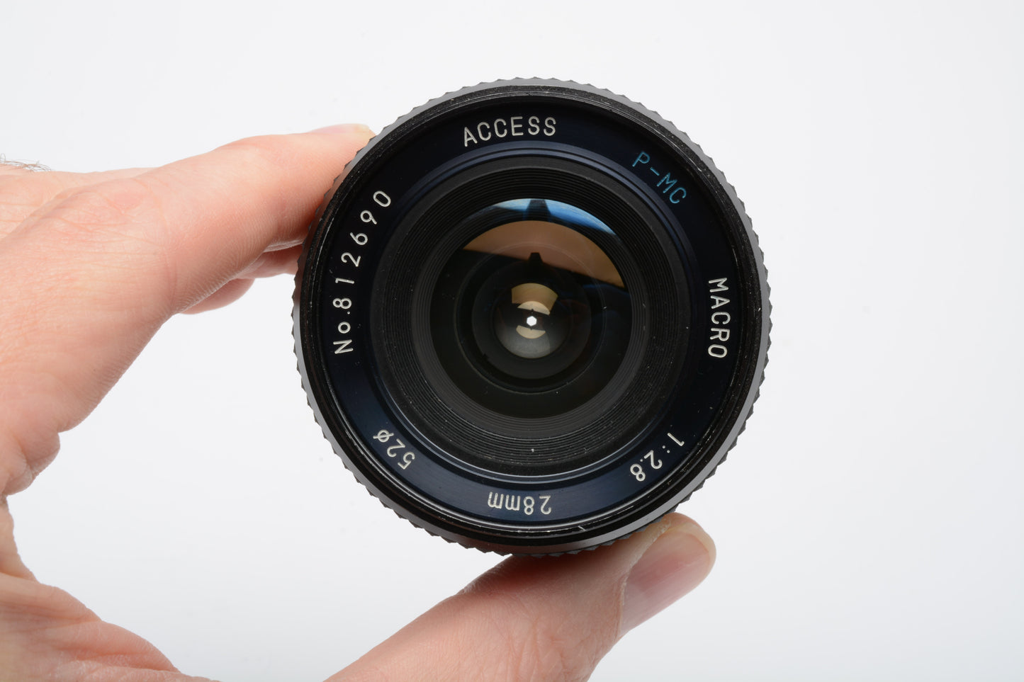 Access P-MC 28mm F2.8 Macro MF Lens for Minolta MD Mount, Nice & Clean, Caps