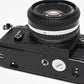 Nikon EM 35mm SLR w/Nikon Series E 50mm f1.8 Lens, Strap, Manual, 1A Filter, New Seals!