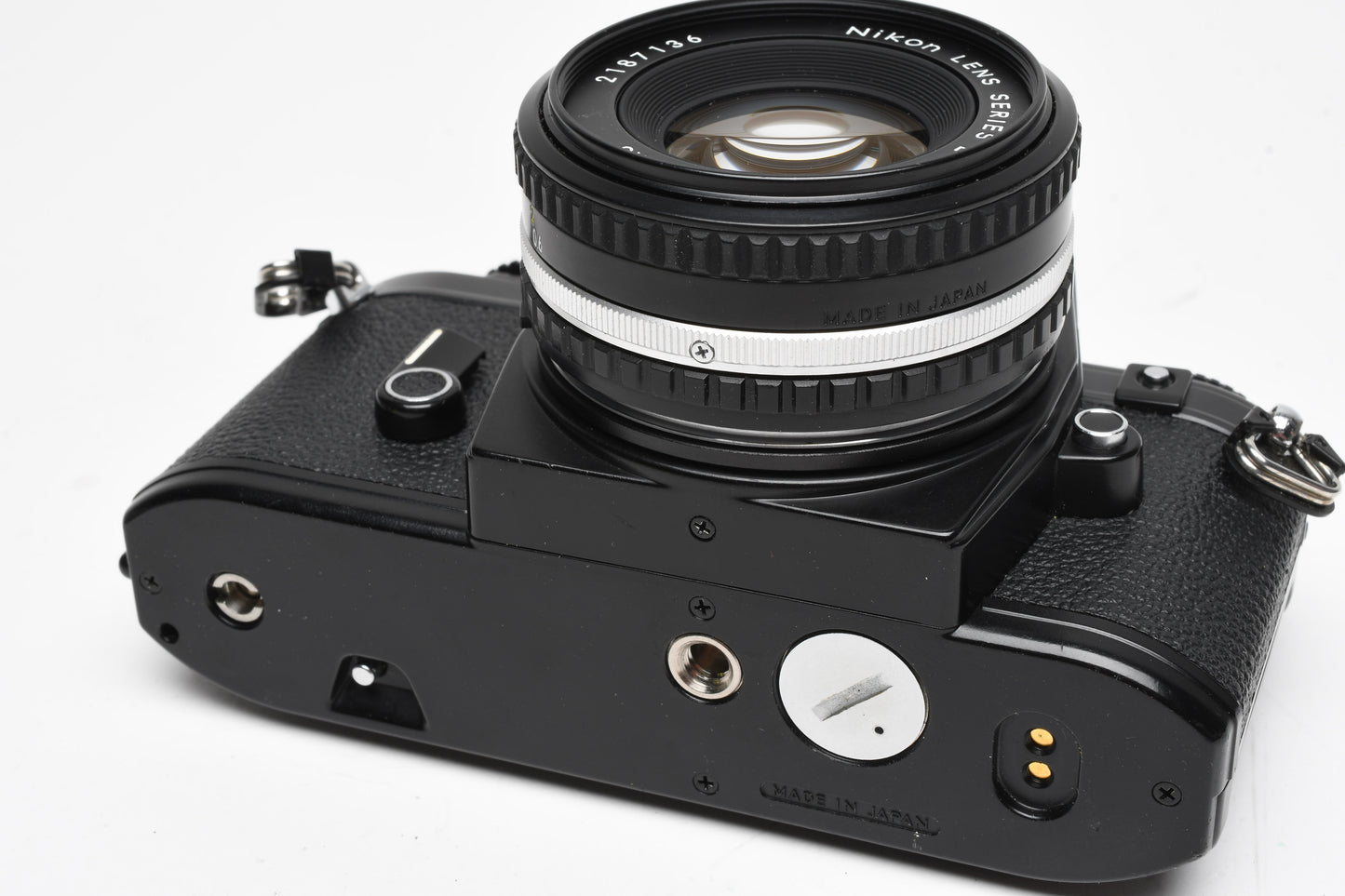 Nikon EM 35mm SLR w/Nikon Series E 50mm f1.8 Lens, Strap, Manual, 1A Filter, New Seals!