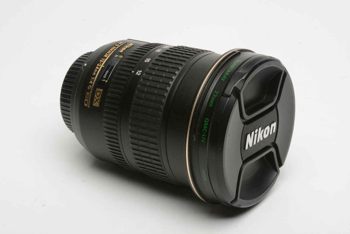 Nikon AF-S Nikkor 12-24mm f4G ED DX w/UV Caps, USA Version, Very clean!