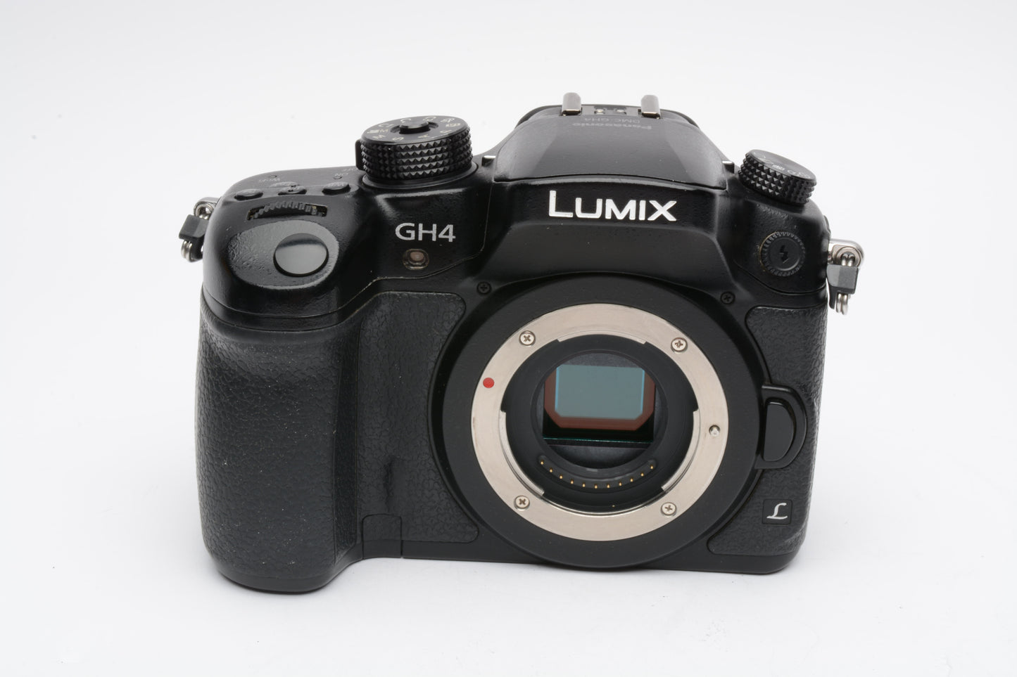 Panasonic Lumix DMC-GH4 Body, Cage, batt, charger, strap, Only 2008 Acts