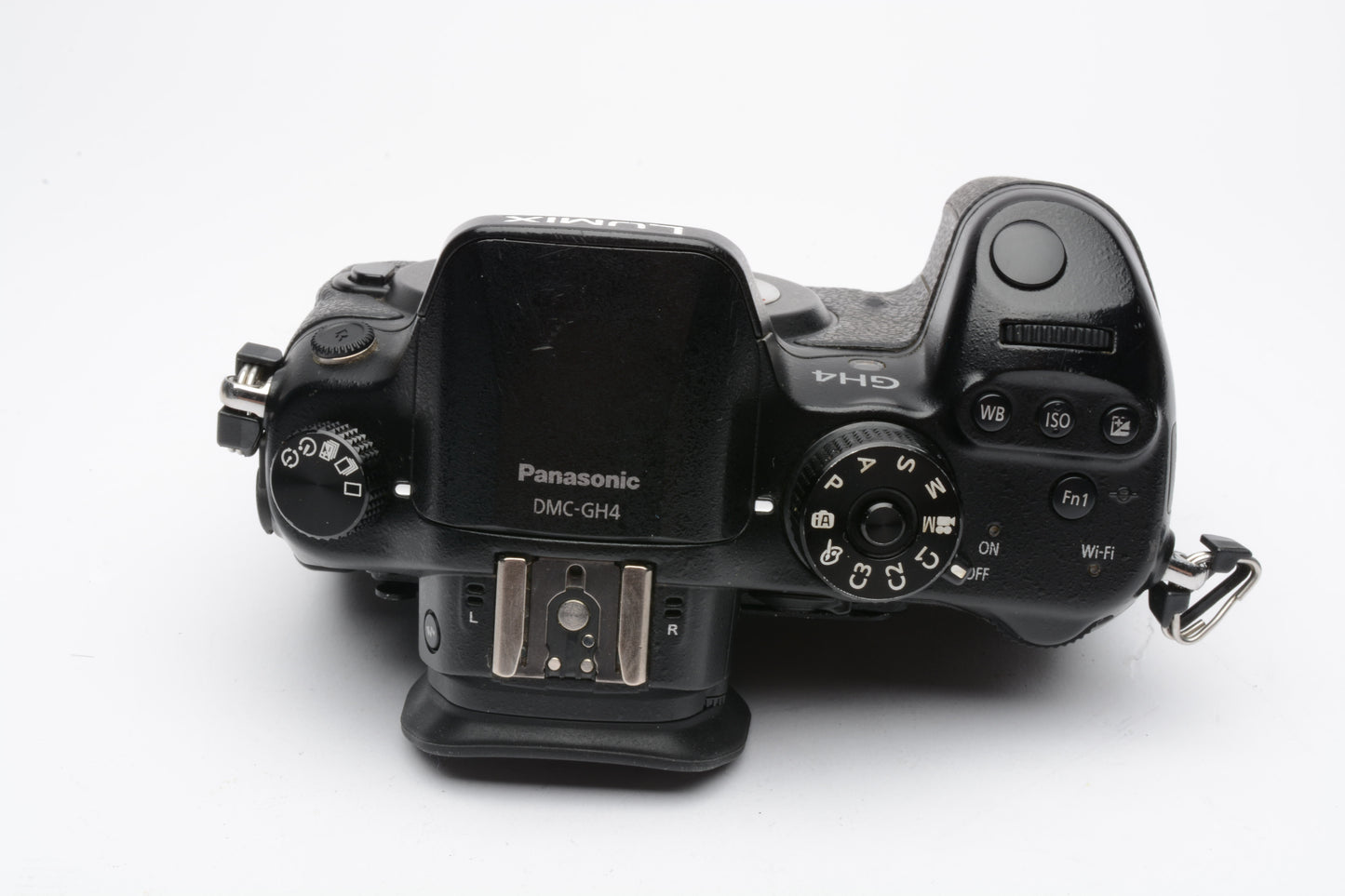 Panasonic Lumix DMC-GH4 Body, Cage, batt, charger, strap, Only 2008 Acts