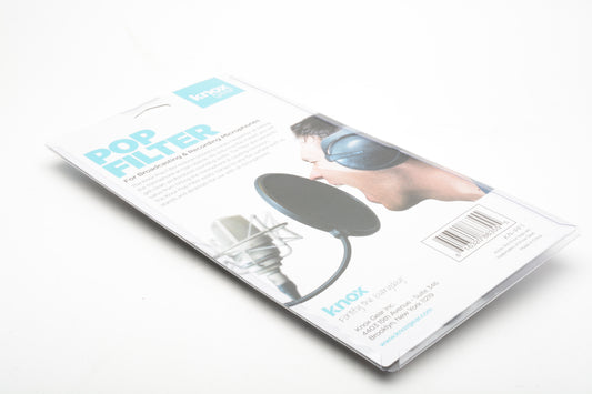 Knox Gear Pop Filter for Broadcasting and Recording Microphones, NIB