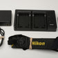 Nikon Z50 Mirrorless Body, Nikon battery, dual charger, strap, 17k acts