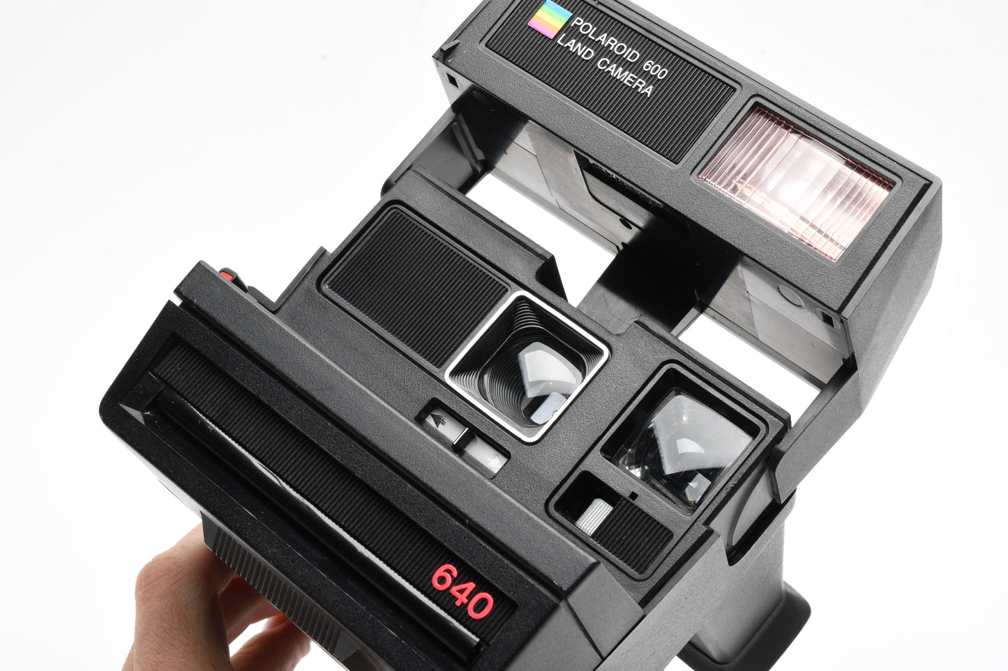 Polaroid 640 Land Instant Camera (600 film), tested, clean, w/Strap