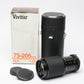 Vivitar 75-205mm f3.8 zoom lens Minolta MD Mount, Caps, Case, Box, Nice!