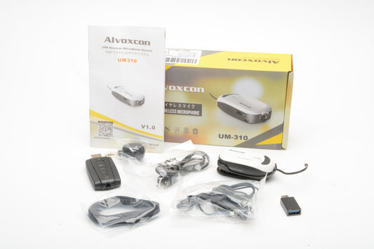 Alvoxcon USB Wireless Lapel Microphone UM-310 for Computer Android (White)