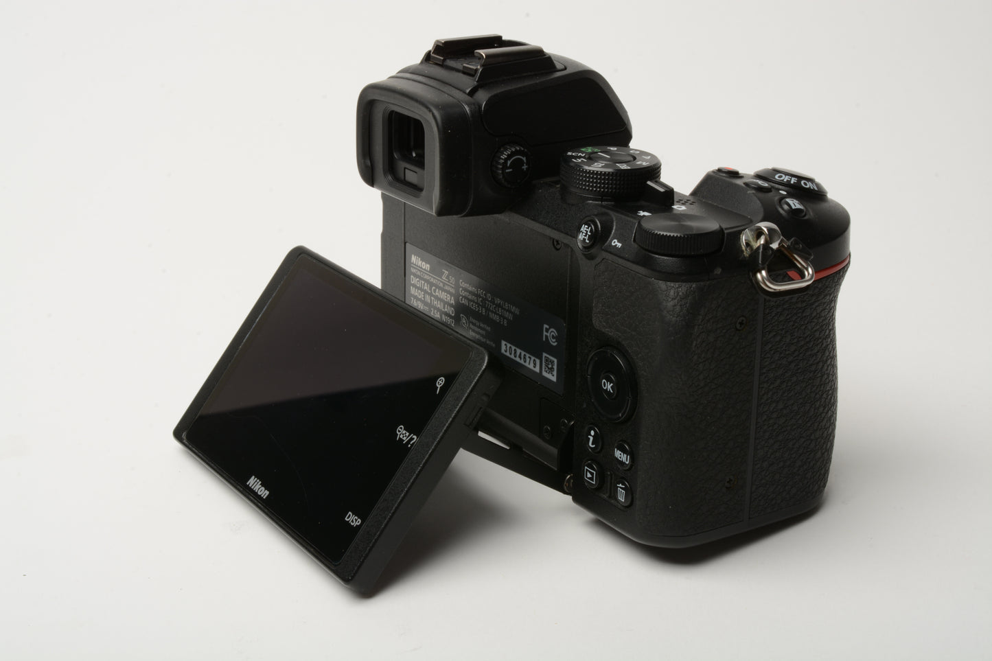Nikon Z50 Mirrorless Body, Nikon battery, dual charger, strap, 17k acts