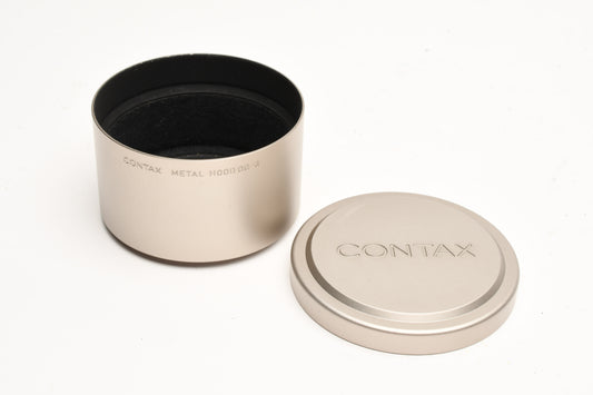 Contax GG-3 Lens hood w/Contax GK-57 lens cap, Mint-