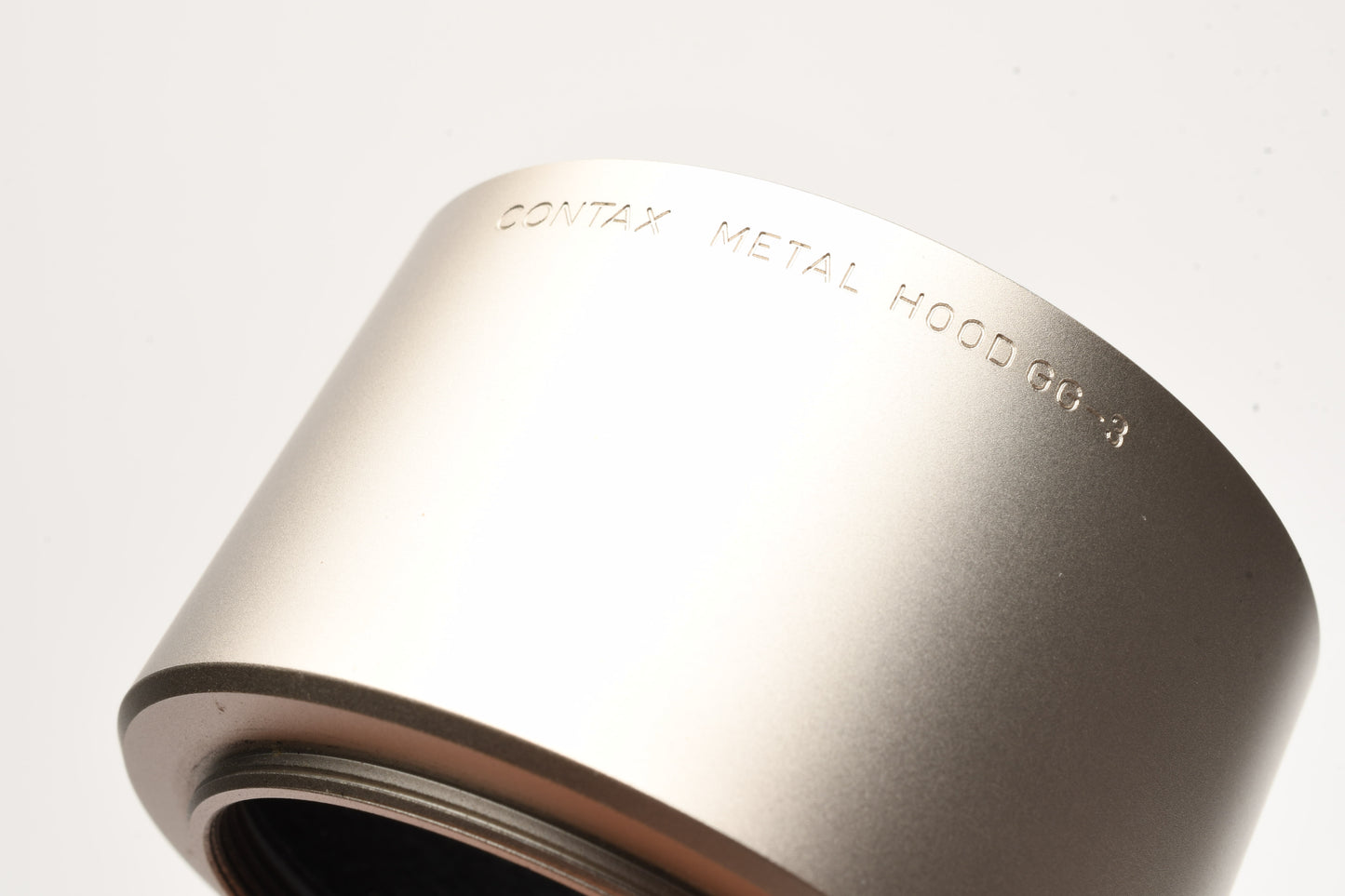 Contax GG-3 Lens hood w/Contax GK-57 lens cap, Mint-
