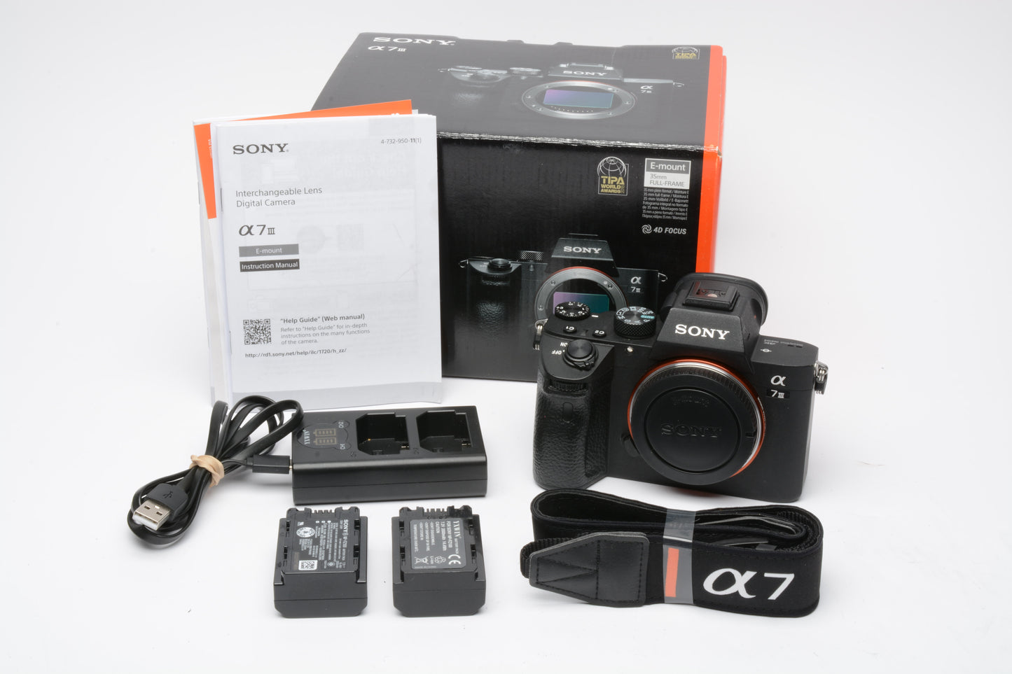 Sony A7 III Mirrorless Body, Exc+++, Boxed, Only 9887 Acts! (USA Version) w/2Batts