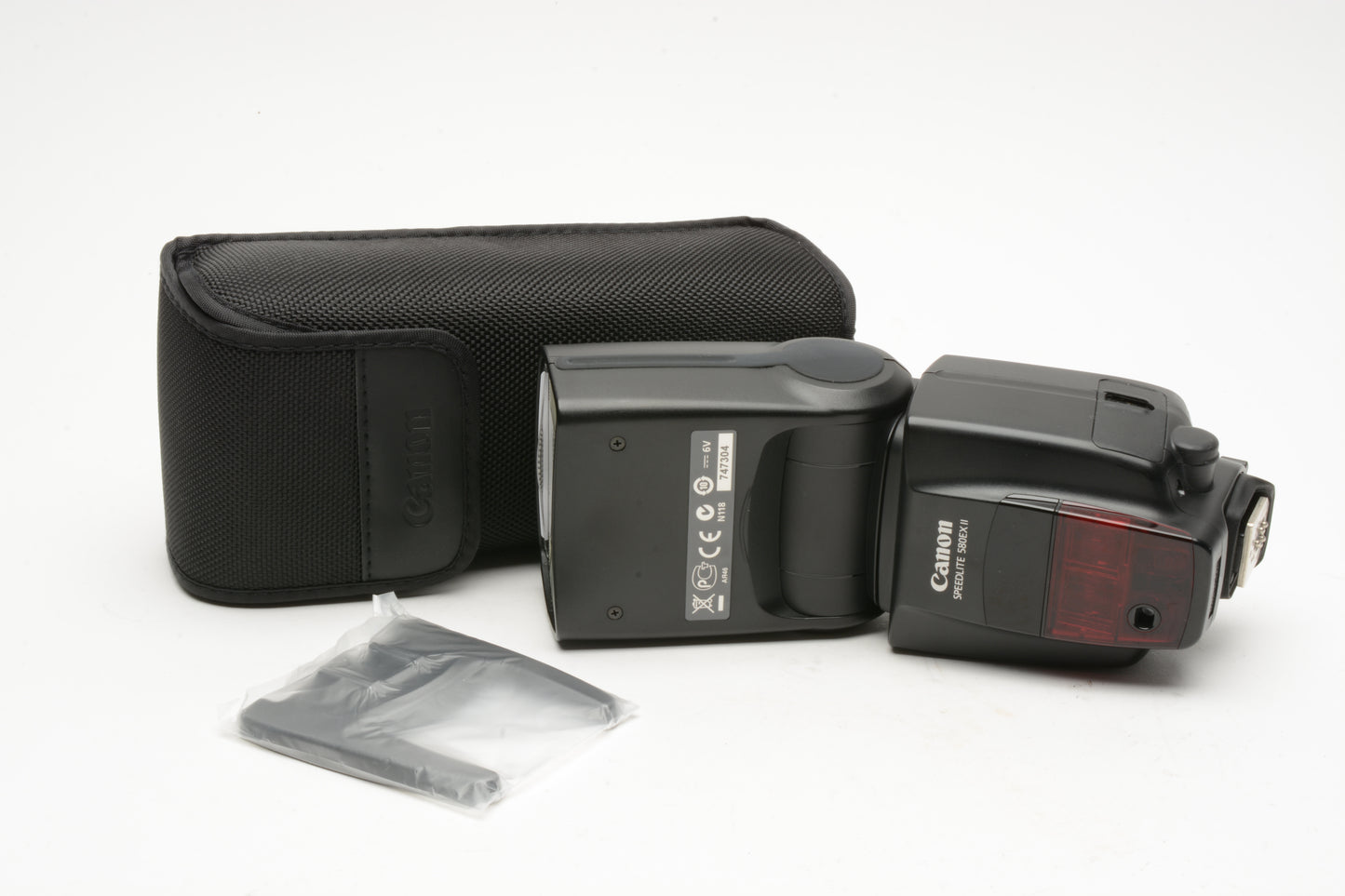 Canon 580EX II Speedlite flash, very clean, gently used w/case +stand, Great!