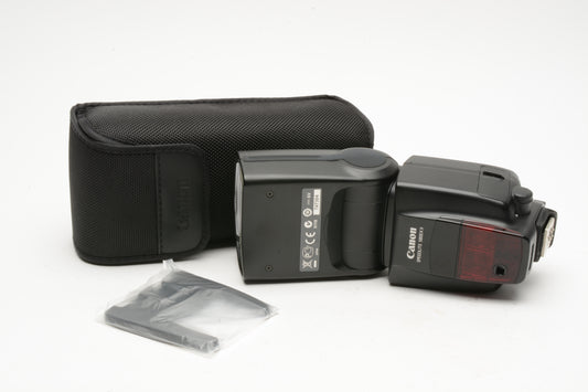 Canon 580EX II Speedlite flash, very clean, gently used w/case +stand, Great!