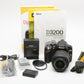 Nikon D3200 DSLR w/18-55mm f3.5-5.6G VR zoom lens, batt+charger+strap 1594 Acts