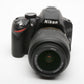 Nikon D3200 DSLR w/18-55mm f3.5-5.6G VR zoom lens, batt+charger+strap 1594 Acts