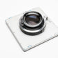 Schneider Xenar 135mm f4.7 Large format lens w/ 3.5" square board, Tested, Great