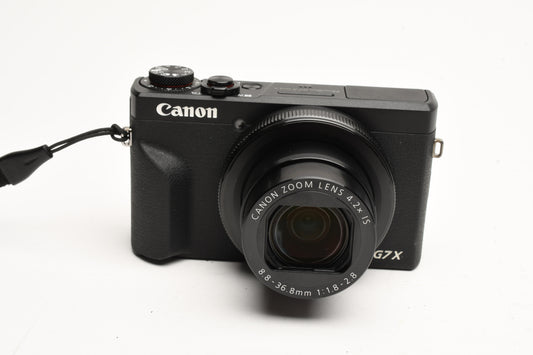 Canon G7x III 20.2MP Digital Point&Shoot camera, batt+charger+rubber shell, Mint-