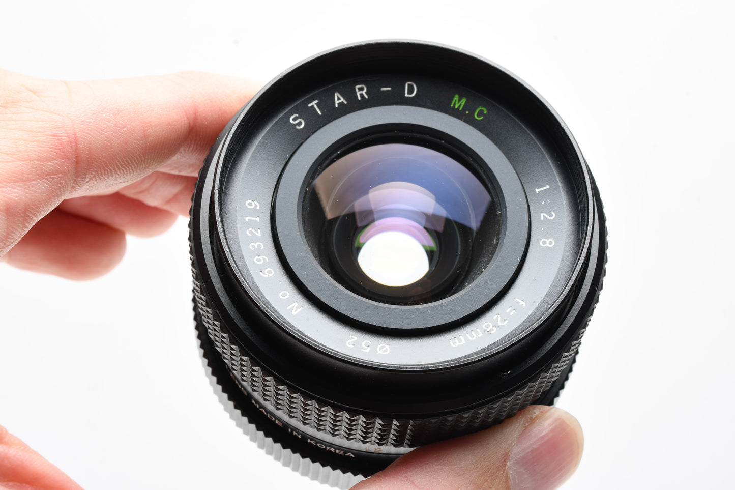 Star-D MC 28mm f2.8 wide lens for Minolta MD Mount + Caps