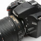 Nikon D3200 DSLR w/18-55mm f3.5-5.6G VR zoom lens, batt+charger+strap 1594 Acts