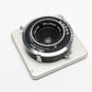 Wollensak Raptar 65mm f6.8 Large format lens w/ 62mm square board, Tested, Great