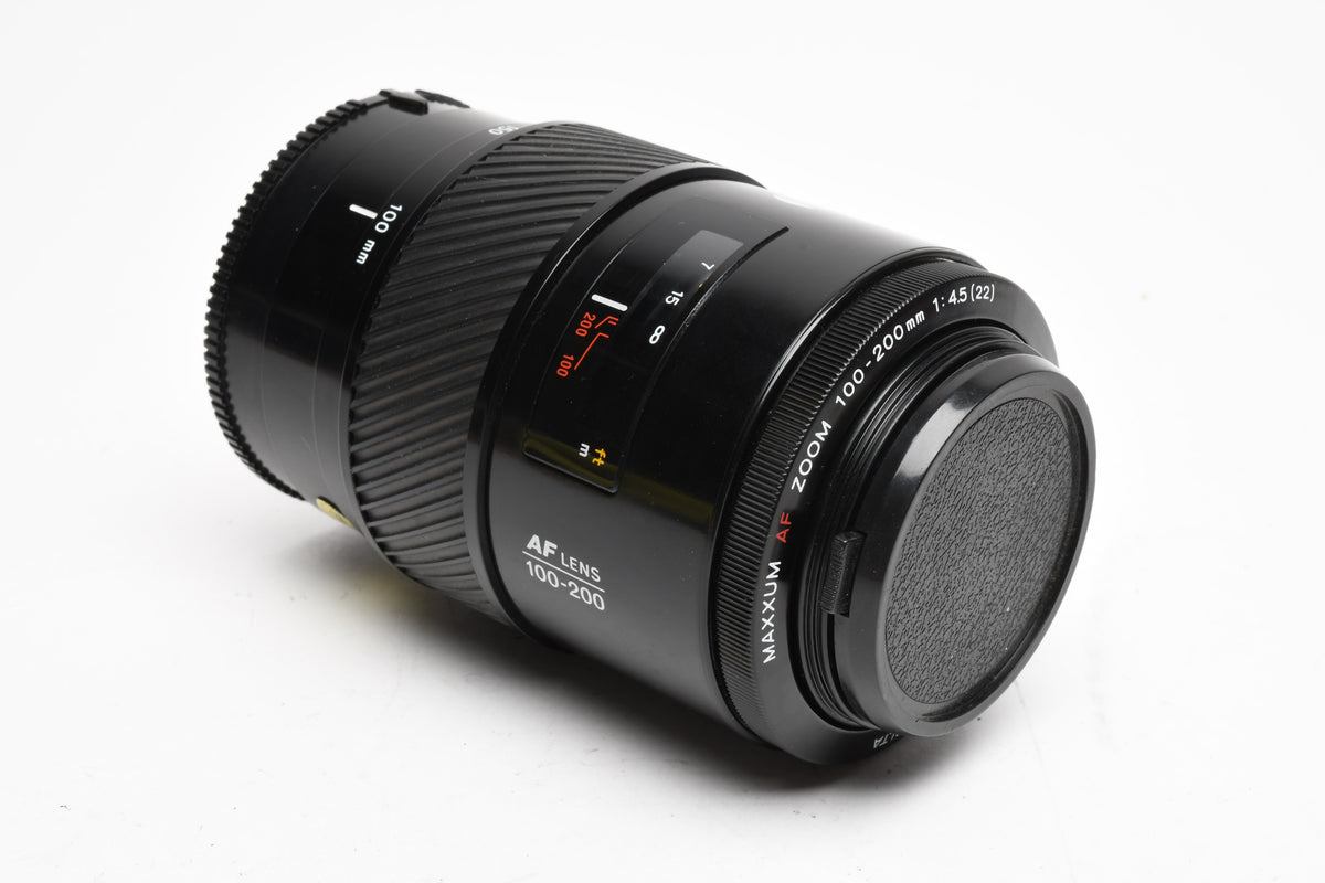 Minolta Maxxum AF Zoom 100-200mm F4.5 lens, Caps, Great!