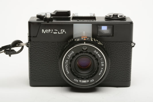 Minolta Hi-Matic G2 38mm F2.8 Rangefinder Black Camera w/Zone Focus, tested