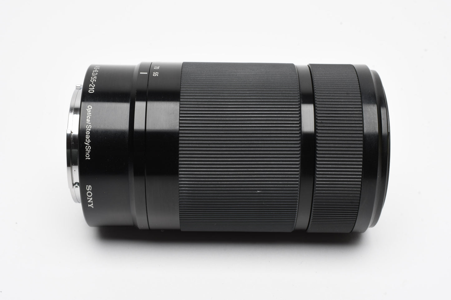 Sony 55-210mm f4.5-6.3 E OSS zoom lens (Black), Hood, UV, Nice!