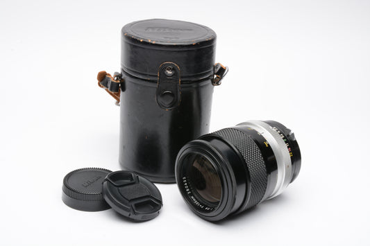 Nikon Nikkor Q 135mm 2.8 Portrait Lens, caps, case, clean & Sharp!