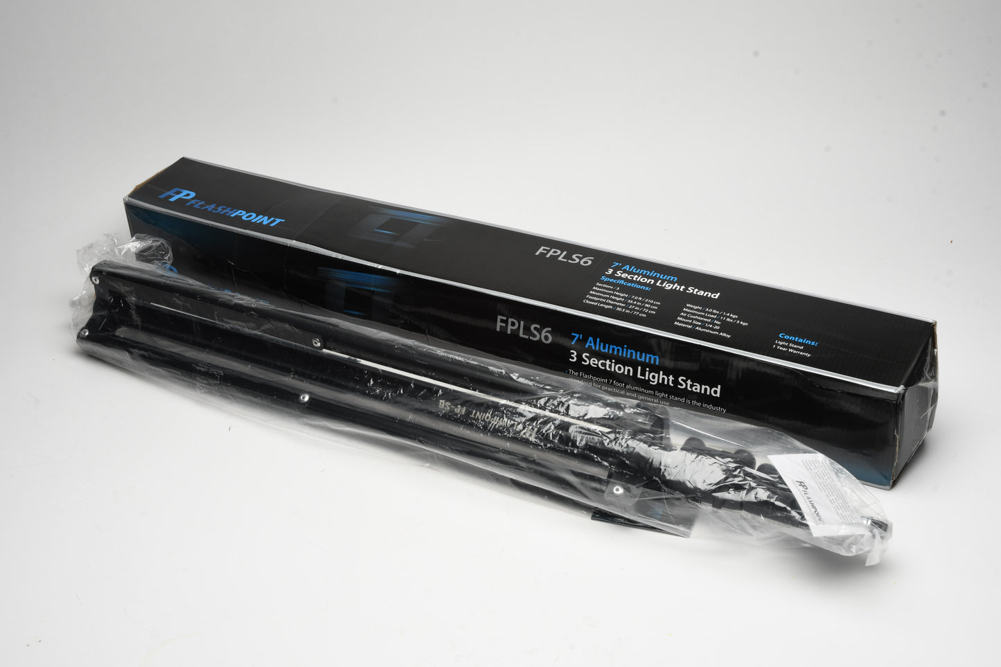 Flashpoint FPLS6 7' 3 Section Lightstand, In Box, Nice!