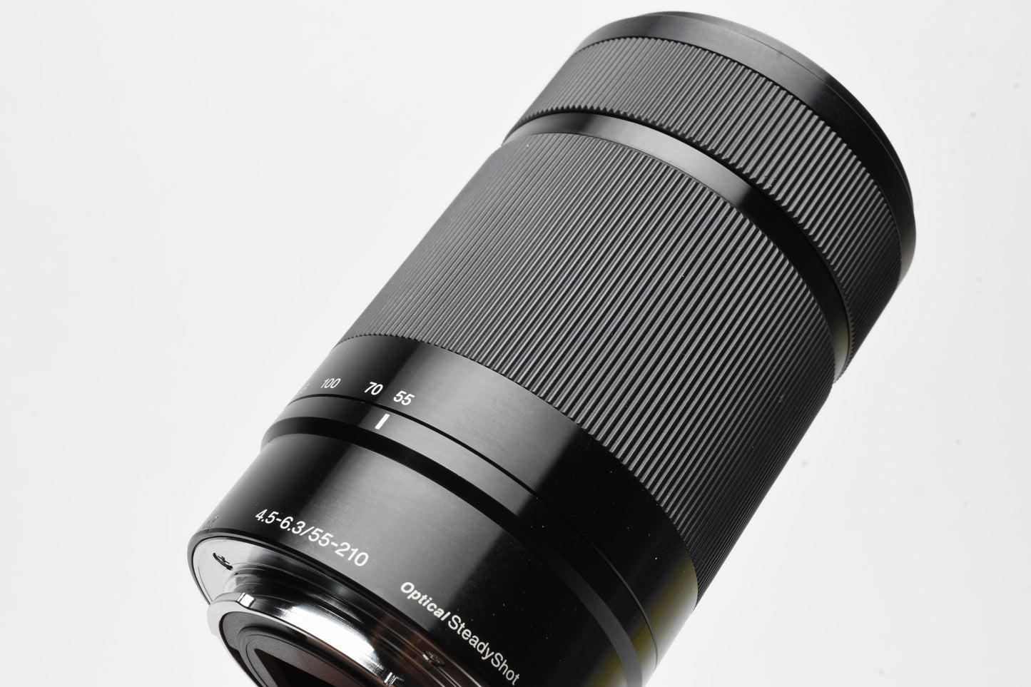 Sony 55-210mm f4.5-6.3 E OSS zoom lens (Black), Hood, UV, Nice!