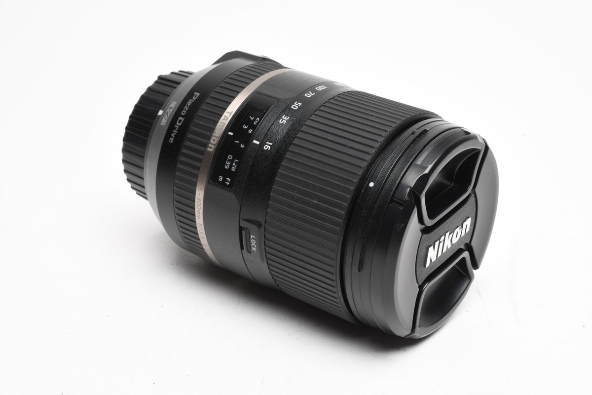 Tamron 16-300mm f3.5-6.3 PZD VC Di II zoom lens for Nikon F-Mount w/Caps