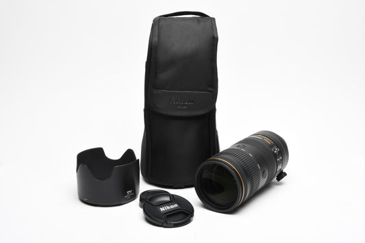 Nikon AF-S Nikkor 70-200mm F2.8E FL ED VR N SWM IF, hood+caps+case