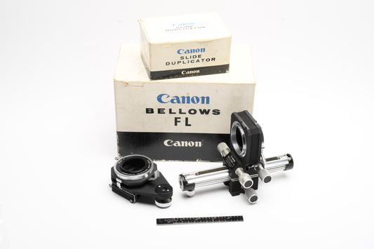 Canon Bellows FL w/Slide Duplicator, very clean, boxed, Mint-
