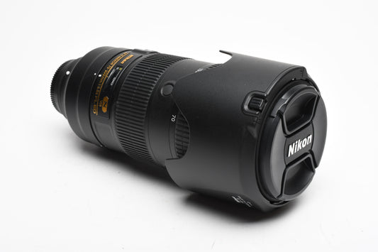 Nikon AF-S Nikkor 70-200mm F2.8E FL ED VR N SWM IF, hood+caps+case
