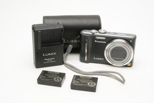 Panasonic Lumix ZS-6 12.1MP Digital Point&Shoot camera, 2batts, charger, case, Great!