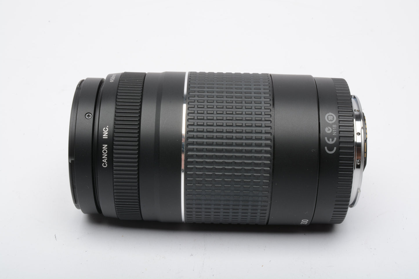 Canon EF 75-300mm f4-5.6 III Telephoto zoom lens, caps, tested, +UV