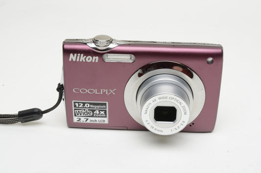 Nikon Coolpix S3000 12MP Digital Point&Shoot camera (Plum) , tested, great