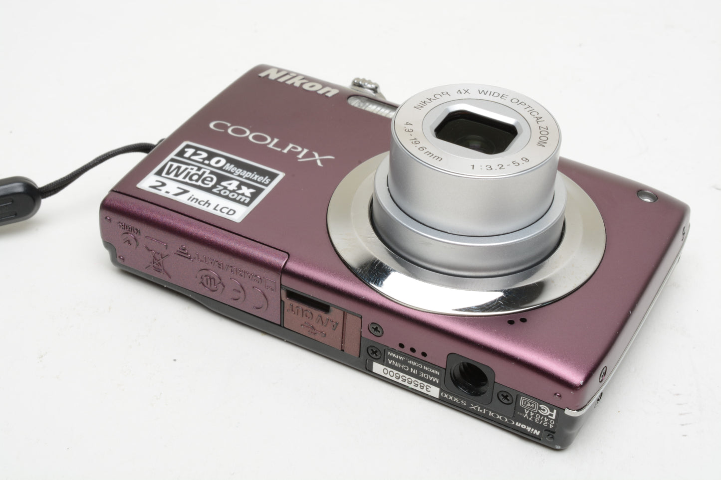 Nikon Coolpix S3000 12MP Digital Point&Shoot camera (Plum) , tested, great