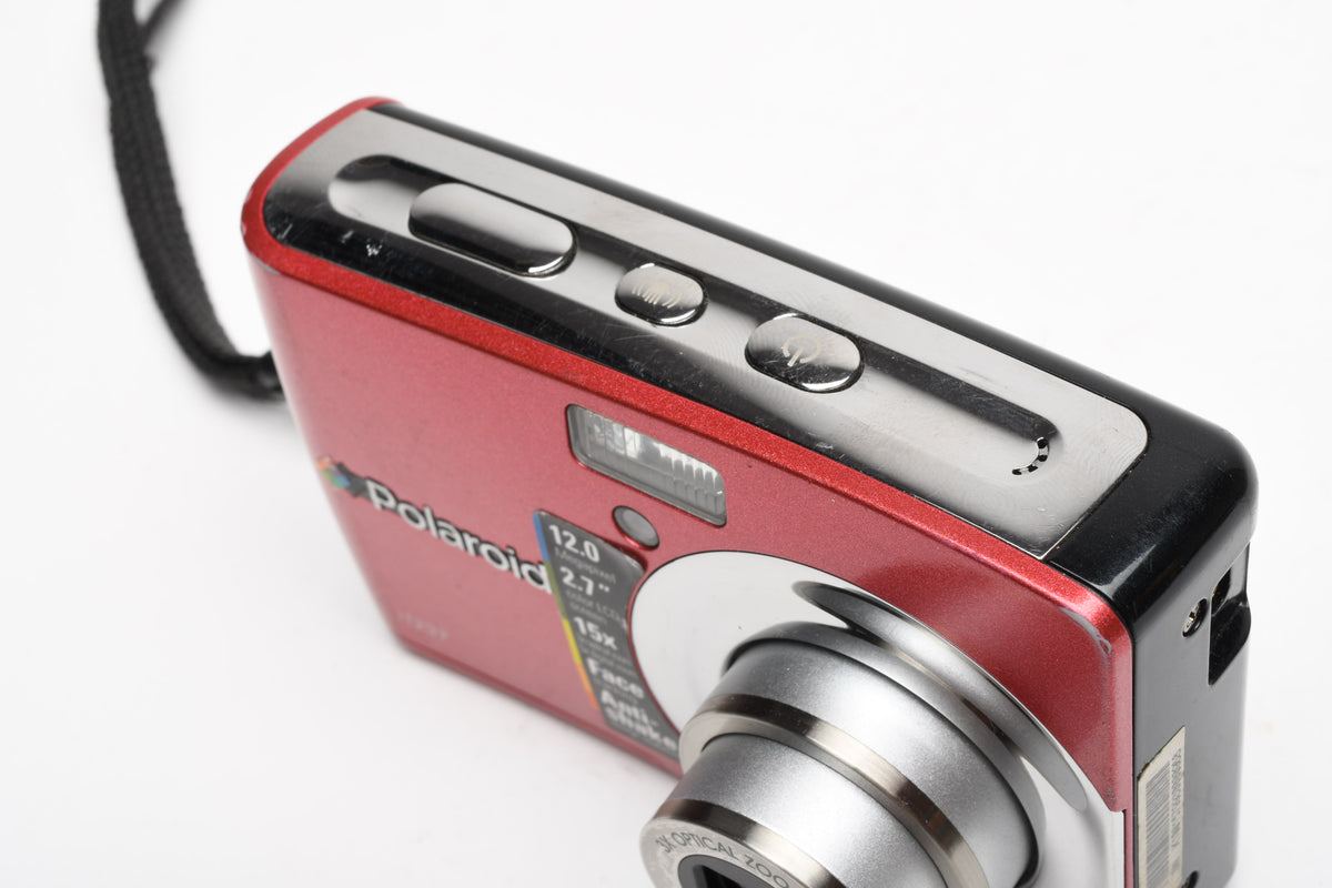 Polaroid i1237 12MP Digital Point&Shoot camera (Red), Strap, Great!