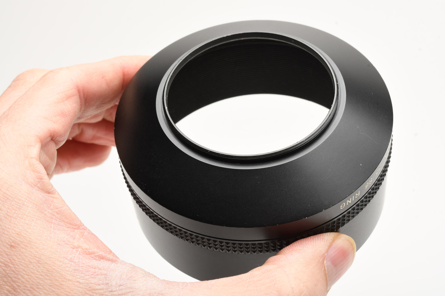 Contax Metal Lens Hood 4 w/55/86 Ring adapter, clean