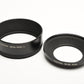 Contax Metal Lens Hood 4 w/55/86 Ring adapter, clean